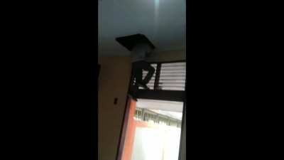 Trying to be a spiderman