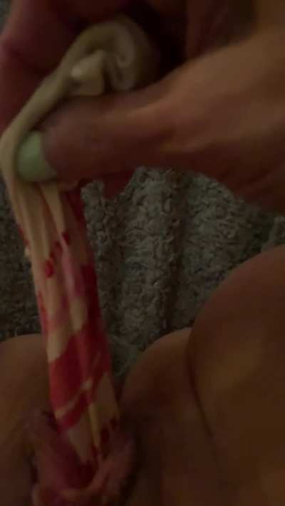💦 Struggle 👊Insertion 💦NEW video - IN REVERSE! Panties 🩲 being remov<wbr>ed…af<wbr>ter struggling to get them in!