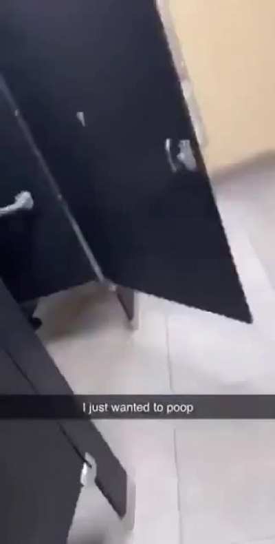 Poor guy just wanted to poop.
