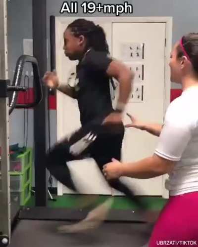 Running at 19 mph