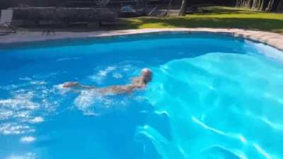 Swimming beauty.