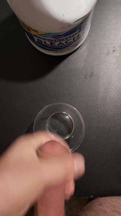 Orgasm respectfully ruined and worthless seed destroyed in bleach