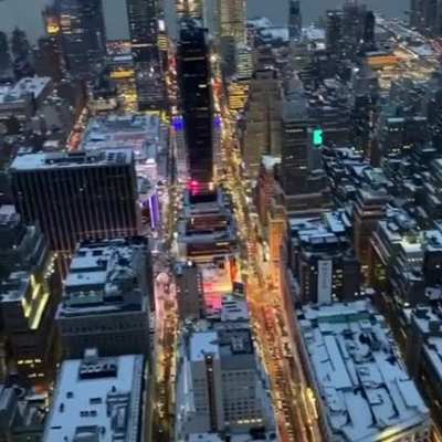 City view on winter