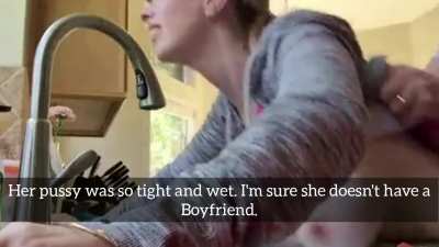 Fucking my sis over the sink