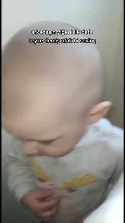 auntie getting a lil excited when her nephew says 