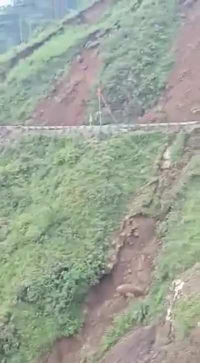 Landslide in a remote part of Himachal’s Sirmaur district, India on 30/07/2021