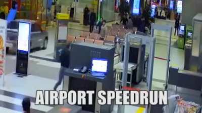 Airport speedrun