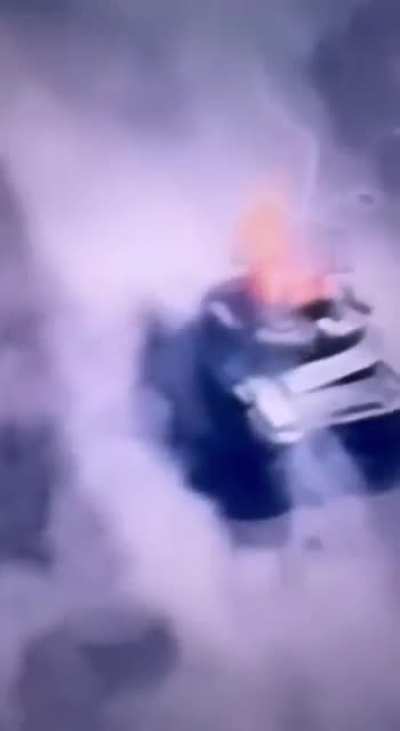 Destruction of a Russian tank