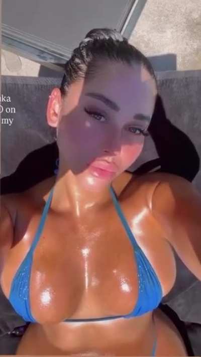 blue bikini