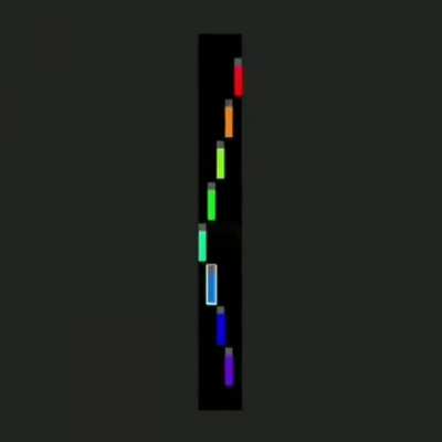 Bars bouncing in a space that is getting smaller