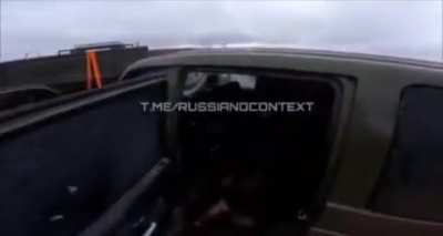 Russian POV of being attacked & hit by Ukrainian FPV drone