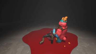Making cursed images because i can day 3 - Skye and Guff but Skye suffers a terrible accident :) (audio on pls)