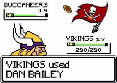 Vikings vs. Buccaneers but it’s Pokémon