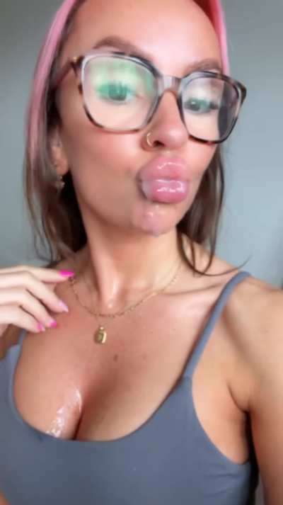Do you prefer my glasses or my pouting