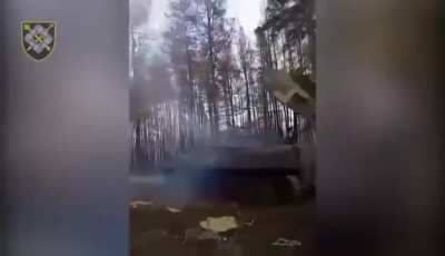 In the eastern direction, soldiers of the 48th Engineering Brigade use the UR-77 