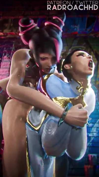 Juri Fucks Chun-Li's Thick Thighs - Shmeat Fighter: Chun Li 🦵 vs. Juri 🕷️Ani<wbr>matio<wbr>n by: (RadRoachHD) [Street Fighter]
