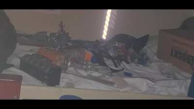 My old rackmates rack. He doesn't shower and sleeps in his own filth.