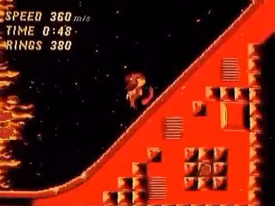 Sonic running for his life 