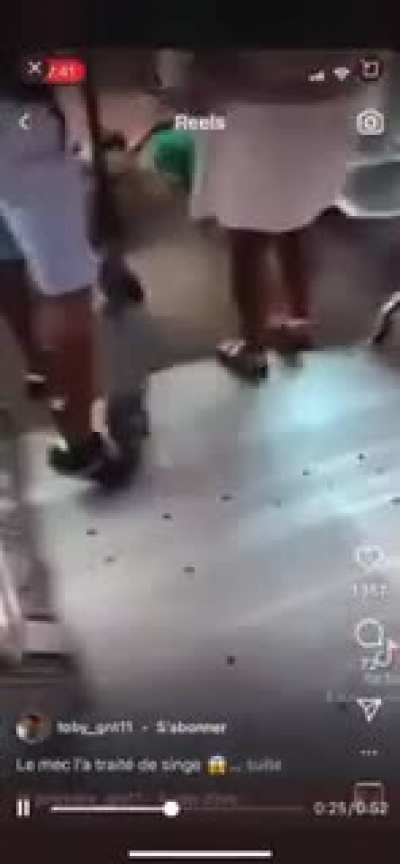 Punched and dragged out of a tram for calling a black guy a nègro