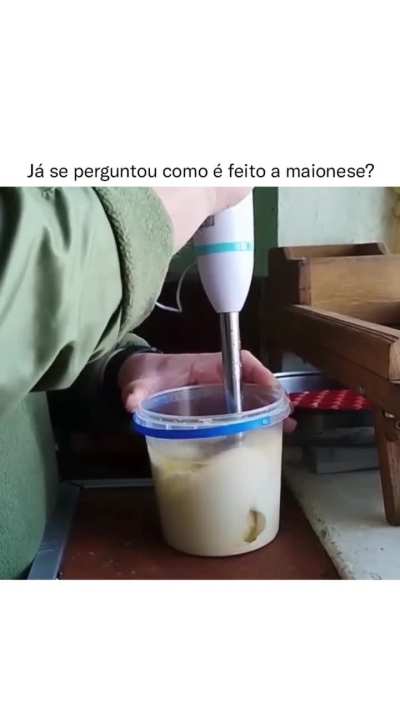 Não sabia que ia tanto óleo cara, e eu adoro uma maionese