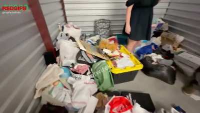 Some risky public fun after going through a auctioned storage unit