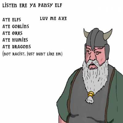 This brings up a decent question, are the dwarves technically racist?