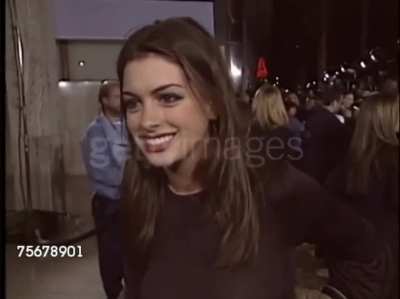 Anne Hathaway at School of Rock premiere in a see-through top