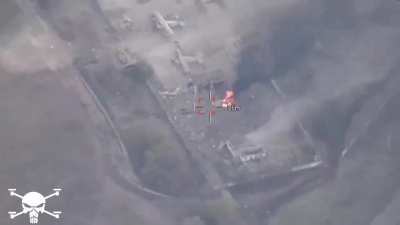 Ukrainian missile strike obliterates russian base at the old airfield