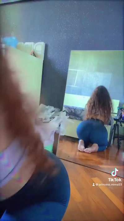 Feet in the mirror