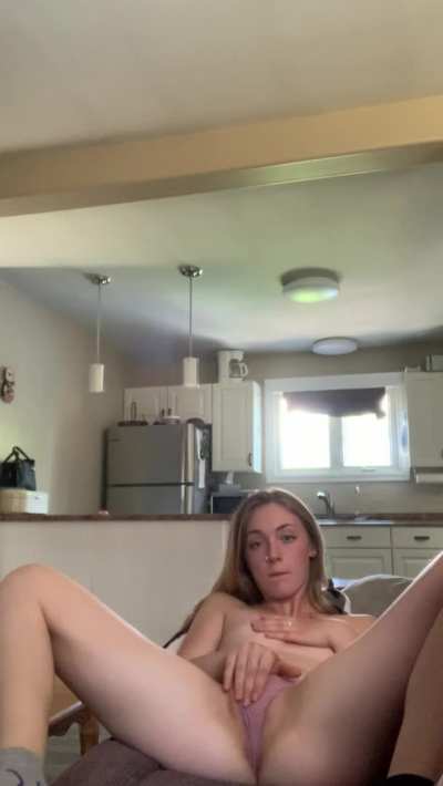 Rubbing my tight pussy while thinking about the boy next door