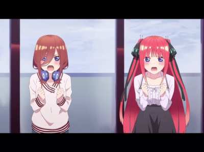 Miku yelling with Nino