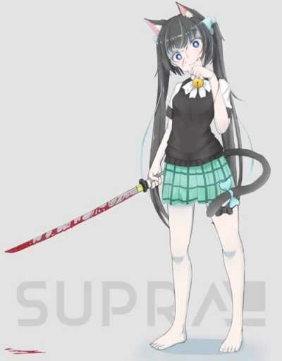 I drew and animated a yandere neko for the first time! OwO