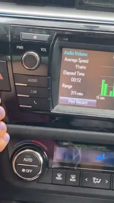 In the car