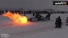 Pulse jet engine-powered snowmobile racing in Sweden (up to 250 km/h, 155 mph)
