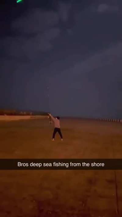 Dude is going to reel in the moon one day
