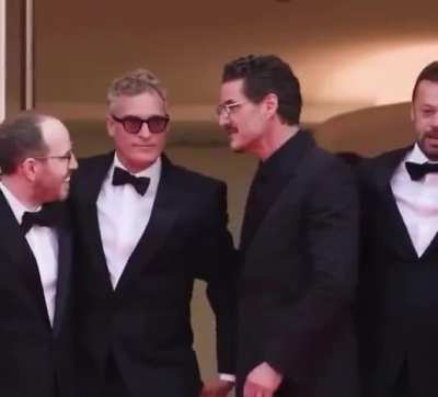 Pedro Pascal pulled down Joaquin Phoenix’s arm before an accidental salute