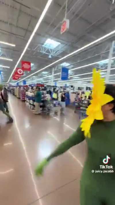 Zombies go into a walmart
