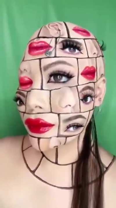 Broken mirror face