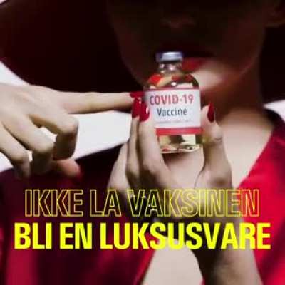 Vaccine ad from Norwegian UNICEF department