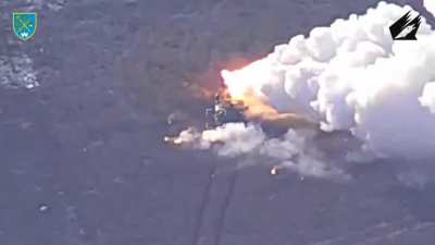 The moment a Russian BUK-M3 SAM was destroyed by a Precision Strike by the Ukrainian Armed Forces