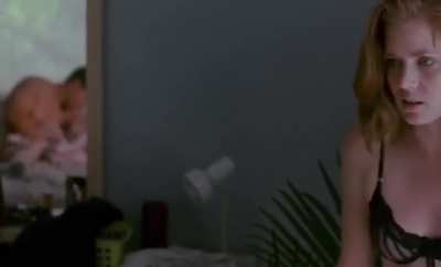 Amy Adams, cleavage, legs seethru bra