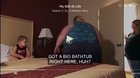 Fat woman almost dies trying to get on a bed with wheels