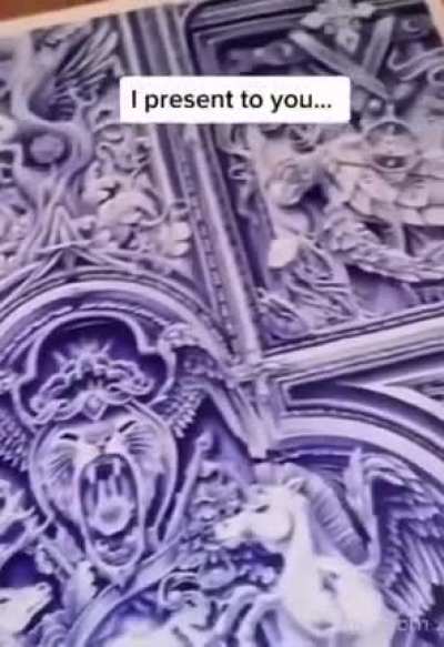 1 ballpoint pen + 140 hours of work