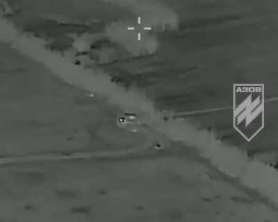 Collection of Ukrainian FPV drone attacks on Russian tanks and armored vehicles at night (Kreminna front, 2024)