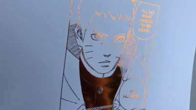 I like to make foil prints of my favorite manga panels!