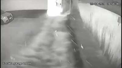 Swimming pool collapsing