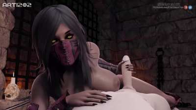 Mileena Handjob