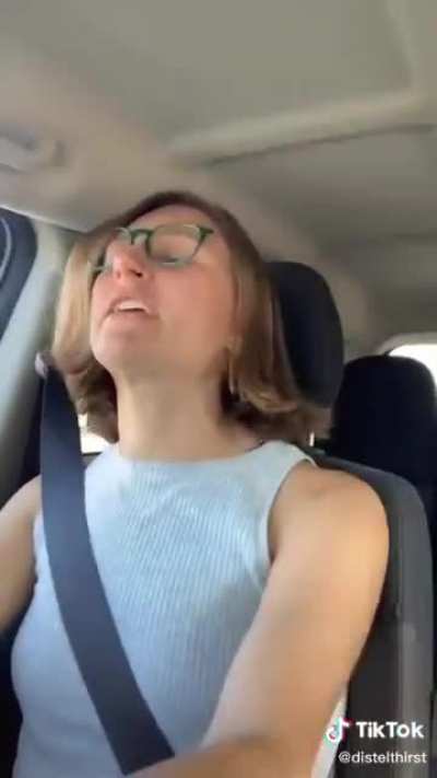 I'm worried for whoever was driving in the same road with her