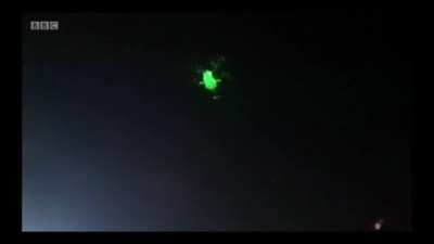 Egyptian protesters light up military helicopters with thousands of laser pens