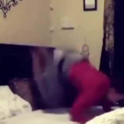 He's got the form. Now he just needs the technique.